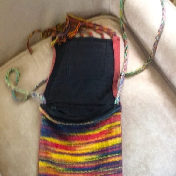 ATLANTIS Mauve hippie bag with embroidery - Picture 3 of 5